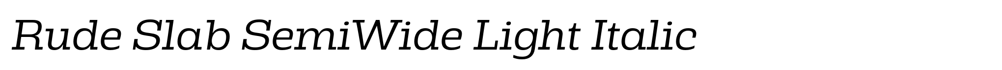 Rude Slab SemiWide Light Italic image